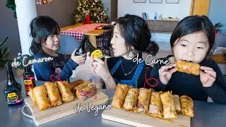 Spring Roll from the Dough (tortilla) - Meat, Shrimp and Vegan