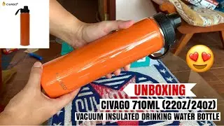 Unboxing CIVAGO 710ml (22oz/24oz) Tumbler Vacuum Insulated Drinking Water Bottle