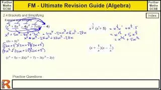 Brackets and simplfying - Ultimate revision guide for Further maths GCSE