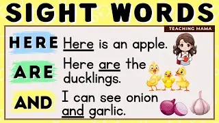 LET'S READ! | SIGHT WORDS SENTENCES | HERE, ARE, AND | PRACTICE READING ENGLISH | TEACHING MAMA