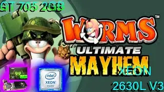 Worms Ultimate Mayhem Teste com a GT 705 2gb Revenger / Xeon 2630L v3