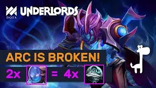 ARC WARDEN ITEM REPLICATES! 4X Shiva's Guard Tier 5 Items! | Dota Underlords