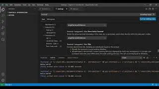 Run code in terminal in vs code