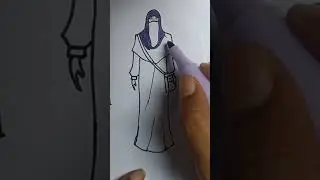 Hijab girl drawing 🧕