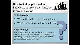 How to find help in various applications