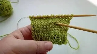 Симметричная прибавка в лицевой глади / Symmetrical stitch increase in stockinette stitch