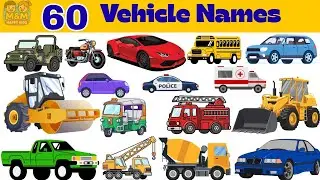 60 Vehicle Names | Learn Vehicle Names in English | Types of Vehicles | Vehicles Vocabulary | Cars 🚗