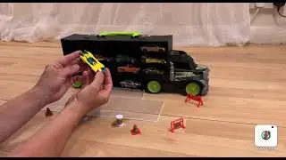 Play cars. Large Track and 25 little cars