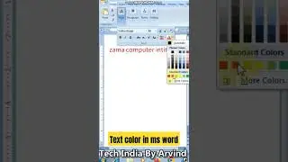 text color in ms word 