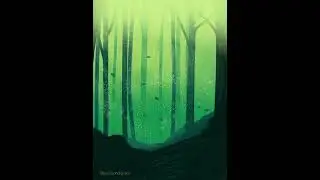 Trying a Different Art Style on Ibis PaintX app| Forest Concept Art Timelapse #shorts #digitalart