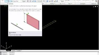 How To "Extrude" Shapes In Autocad Hindi || How to use Extrude Command in Autocad || 3D Object ||