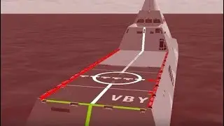 Warship's heliport visual servoing ( Illustration R&D )