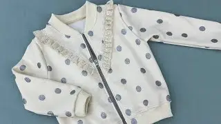 How to Sew a Sweatshirt/ How to Sew a Zipper on a Collar/ Suitable for 6-Year-Old Children