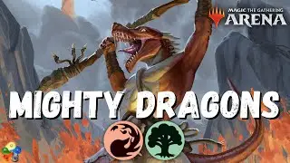 TURN 3 FREE DRAGON WITH MIGHTY DRAGONS DECK IN MTGA 2022 STANDARD RANKED!!