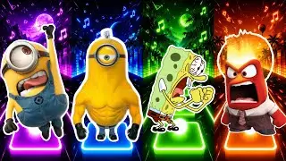 MINIONS vs SPONGEBOB vs ANGER 😱 Tiles Hop EDM Rush