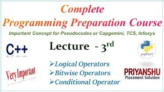 Lecture - 3 | Complete Programming Preparation | Learn Coding for beginners | coding for placement