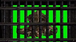 Green screen Caged monster