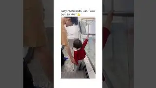 when you are expert 😄😄 #shorts #daughter #father #escalator