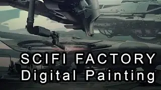 Scifi Racer Factory - Digital painting process