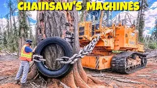 Extreme Dangerous Fastest Big Chainsaw Tree Cutting Machines