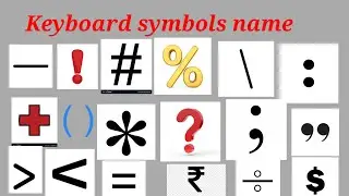 Keyboard symbols name.symbols name in English.