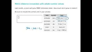 Metric distance conversion with whole number values (ALEKS examples)