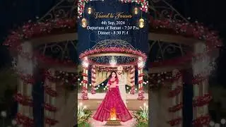 Indian Traditional Wedding Invitation Video | Wedding invitation | Whatsapp Invitation Video