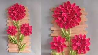 Beautiful home decor idea using ice-cream stick and pista shells/Best out of waste