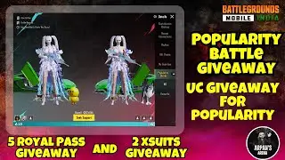 BGMI Popularity Battle Giveaway EndDate: 14 April | UC giveaway for Popularity in BGMI #arpanarena