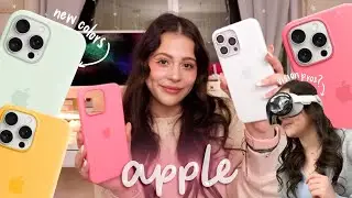 NEW Apple Silicone Case Unboxing! *pink & soft mint*✨🫶🏻📱