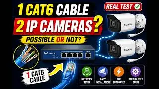 How to Connect Two IP Cameras to One Cat6 Cable | Dual Camera Setup Guide