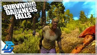 BUILDING A BASE TO SURVIVE! Darkness Falls Mod - 7 Days to die Modded Gameplay - Part 2