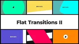Flat Transitions II for After Effects, Premiere Pro, FCPX and DaVinci Resolve Video Template