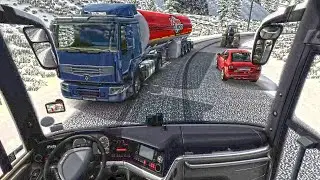 The bus driver, a lunatic, arranged insane races on the serpentine road