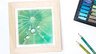 [ENG] Drawing Water Drops on A Leaf with Soft Pastels / Drawing Technique