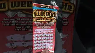 $10,000 a week for life one ticket nice win Nyc #lottery #lotto #scratchofftickets #winner