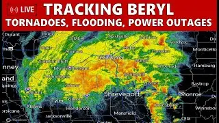 🔴 LIVE: TRACKING BERYL / TORNADO WARNING COVERAGE (7/8/24)