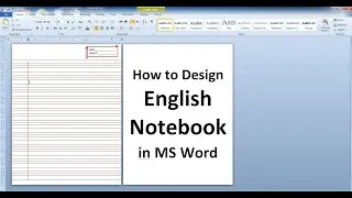 How to Make Four Line English Notebook Paper Page in Word