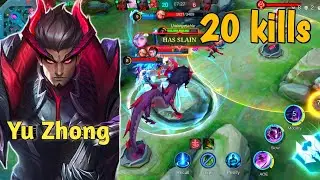 Mobile Legends: Bang Bang | Best Yu Zhong Character Gameplay 20 kills | Luffy gameplay