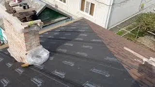 Гибкая черепица Катепал рокки. Процесс укладки.
