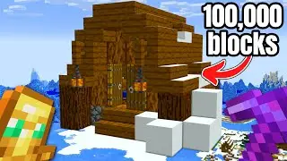 I Built the World's Largest Snow House in Minecraft Hardcore
