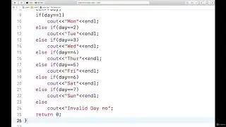 46  Display Day name using else if ladder