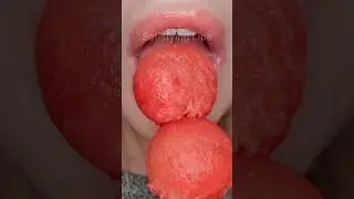 ASMR Satisfying Crunchy Fresh Melon Balls 🍉 