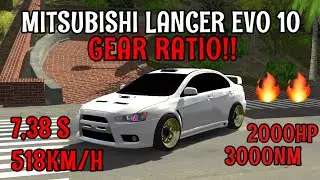 Mitsubishi Lancer Evo 10 Gear Ratio!! | Car Parking Multiplayer 2020.