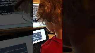 3yo learns Linux, already types scary fast on the keyboard 😂