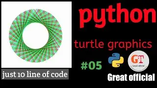 python turtle graphic.  amazing python turtle