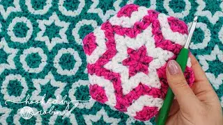 Create an AMAZING Hexagon Motif with JUST 2 COLOURS! 😱