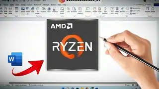 how to draw @AMD logo in ms ward||3d logo design||the computer corner