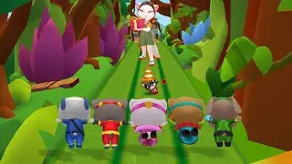 Talking Tom Hero Dash🌈🌳& Squid Doll Angela~ HANGING OUT, COLLECTING STUFF MISSION