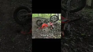 DIRTBIKE BACKFLIP 😱 Enduro is Painful 😂 #enduro #2stroke #ktm #dirtbike